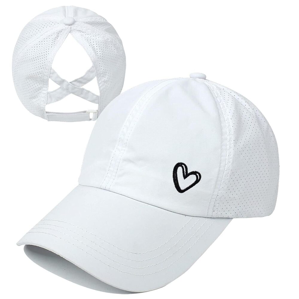 Womens Criss Cross Ponytail Hat Quick Drying Baseball Cap Sun Hats UV
